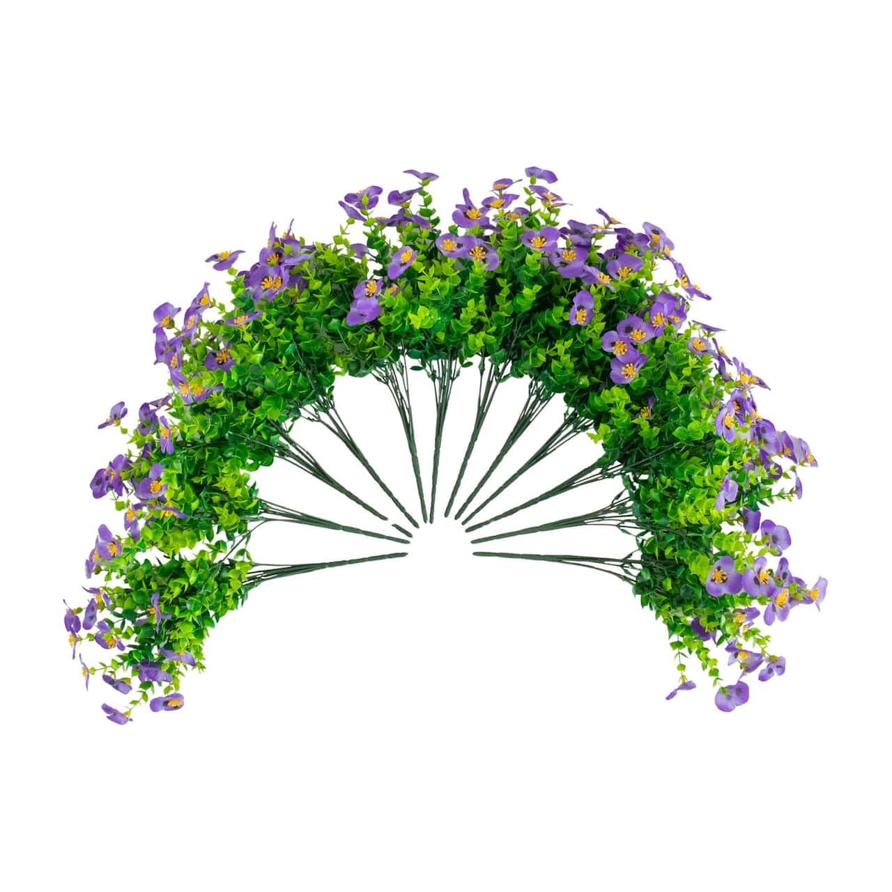 13" UV Resistant Artificial Pansy Bushes, 12ct.
